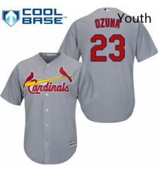Youth Majestic St Louis Cardinals 23 Marcell Ozuna Replica Grey Road Cool Base MLB Jersey Youth Majestic St Louis Cardinals 23 Marcell Ozuna Replica Grey Road Cool Base MLB Jersey