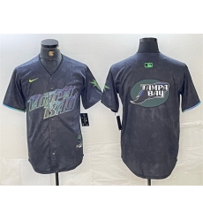 Men Tampa Bay Rays Team Big Logo Charcoal 2024 City Connect Limited Stitched Baseball Jersey Men Tampa Bay Rays Team Big Logo Charcoal 2024 City Connect Limited Stitched Baseball Jersey