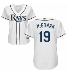 Womens Majestic Tampa Bay Rays 19 Dustin McGowan Replica White Home Cool Base MLB Jersey Womens Majestic Tampa Bay Rays 19 Dustin McGowan Replica White Home Cool Base MLB Jersey