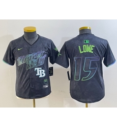 Youth Tampa Bay Rays 15 Josh Lowe Charcoal 2024 City Connect Limited Stitched Baseball Jersey 6 Youth Tampa Bay Rays 15 Josh Lowe Charcoal 2024 City Connect Limited Stitched Baseball Jersey 6