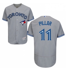 Mens Majestic Toronto Blue Jays 11 Kevin Pillar Grey Road Flex Base Authentic Collection MLB Jersey Mens Majestic Toronto Blue Jays 11 Kevin Pillar Grey Road Flex Base Authentic Collection MLB Jersey