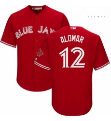 Mens Majestic Toronto Blue Jays 12 Roberto Alomar Replica Scarlet Alternate Cool Base MLB Jersey Mens Majestic Toronto Blue Jays 12 Roberto Alomar Replica Scarlet Alternate Cool Base MLB Jersey