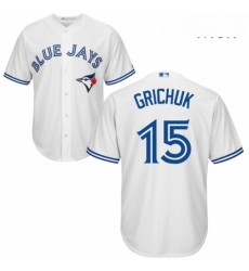 Mens Majestic Toronto Blue Jays 15 Randal Grichuk Replica White Home MLB Jersey Mens Majestic Toronto Blue Jays 15 Randal Grichuk Replica White Home MLB Jersey