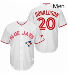 Mens Majestic Toronto Blue Jays 20 Josh Donaldson Authentic White 2015 Canada Day MLB Jersey Mens Majestic Toronto Blue Jays 20 Josh Donaldson Authentic White 2015 Canada Day MLB Jersey