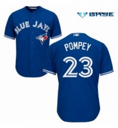 Mens Majestic Toronto Blue Jays 23 Dalton Pompey Replica Blue Alternate MLB Jersey Mens Majestic Toronto Blue Jays 23 Dalton Pompey Replica Blue Alternate MLB Jersey