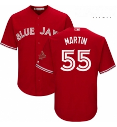 Mens Majestic Toronto Blue Jays 55 Russell Martin Replica Scarlet Alternate Cool Base MLB Jersey Mens Majestic Toronto Blue Jays 55 Russell Martin Replica Scarlet Alternate Cool Base MLB Jersey