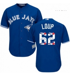 Mens Majestic Toronto Blue Jays 62 Aaron Loup Authentic Blue Team Logo Fashion MLB Jersey Mens Majestic Toronto Blue Jays 62 Aaron Loup Authentic Blue Team Logo Fashion MLB Jersey