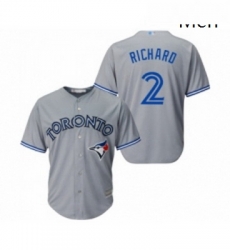 Mens Toronto Blue Jays 2 Clayton Richard Replica Grey Road Baseball Jersey Mens Toronto Blue Jays 2 Clayton Richard Replica Grey Road Baseball Jersey