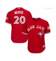 Mens Toronto Blue Jays 20 Bud Norris Replica Scarlet Alternate Cool Base Baseball Jersey Mens Toronto Blue Jays 20 Bud Norris Replica Scarlet Alternate Cool Base Baseball Jersey