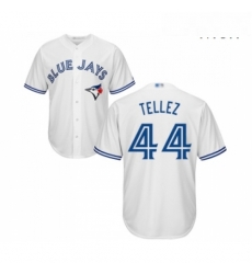 Mens Toronto Blue Jays 44 Rowdy Tellez Replica White Home Baseball Jersey Mens Toronto Blue Jays 44 Rowdy Tellez Replica White Home Baseball Jersey