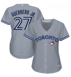 Blue Jays #27 Vladimir Guerrero Jr Grey Road Women Stitched Baseball Jersey Blue Jays #27 Vladimir Guerrero Jr Grey Road Women Stitched Baseball Jersey