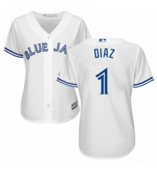 Womens Majestic Toronto Blue Jays 1 Aledmys Diaz Replica White Home MLB Jersey Womens Majestic Toronto Blue Jays 1 Aledmys Diaz Replica White Home MLB Jersey