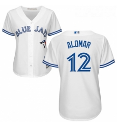Womens Majestic Toronto Blue Jays 12 Roberto Alomar Replica White Home MLB Jersey Womens Majestic Toronto Blue Jays 12 Roberto Alomar Replica White Home MLB Jersey