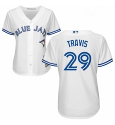 Womens Majestic Toronto Blue Jays 29 Devon Travis Authentic White Home MLB Jersey Womens Majestic Toronto Blue Jays 29 Devon Travis Authentic White Home MLB Jersey
