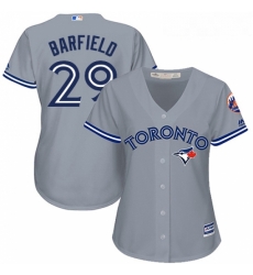 Womens Majestic Toronto Blue Jays 29 Jesse Barfield Authentic Grey Road MLB Jersey Womens Majestic Toronto Blue Jays 29 Jesse Barfield Authentic Grey Road MLB Jersey