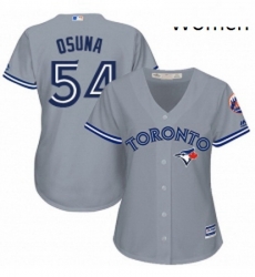 Womens Majestic Toronto Blue Jays 54 Roberto Osuna Authentic Grey Road MLB Jersey Womens Majestic Toronto Blue Jays 54 Roberto Osuna Authentic Grey Road MLB Jersey