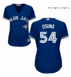 Womens Majestic Toronto Blue Jays 54 Roberto Osuna Replica Blue Alternate MLB Jersey Womens Majestic Toronto Blue Jays 54 Roberto Osuna Replica Blue Alternate MLB Jersey