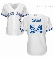 Womens Majestic Toronto Blue Jays 54 Roberto Osuna Replica White Home MLB Jersey Womens Majestic Toronto Blue Jays 54 Roberto Osuna Replica White Home MLB Jersey