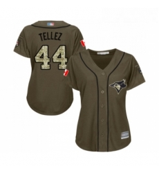 Womens Toronto Blue Jays 44 Rowdy Tellez Authentic Green Salute to Service Baseball Jersey Womens Toronto Blue Jays 44 Rowdy Tellez Authentic Green Salute to Service Baseball Jersey