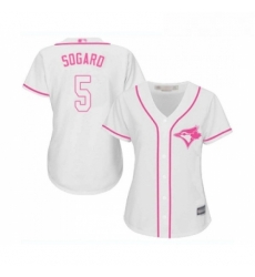 Womens Toronto Blue Jays 5 Eric Sogard Replica White Fashion Cool Base Baseball Jersey Womens Toronto Blue Jays 5 Eric Sogard Replica White Fashion Cool Base Baseball Jersey