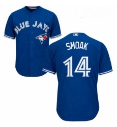Youth Majestic Toronto Blue Jays 14 Justin Smoak Replica Blue Alternate MLB Jersey Youth Majestic Toronto Blue Jays 14 Justin Smoak Replica Blue Alternate MLB Jersey