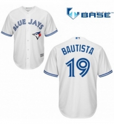 Youth Majestic Toronto Blue Jays 19 Jose Bautista Replica White Home MLB Jersey Youth Majestic Toronto Blue Jays 19 Jose Bautista Replica White Home MLB Jersey