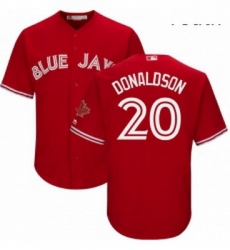 Youth Majestic Toronto Blue Jays 20 Josh Donaldson Replica Scarlet Alternate MLB Jersey Youth Majestic Toronto Blue Jays 20 Josh Donaldson Replica Scarlet Alternate MLB Jersey