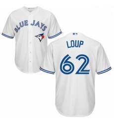 Youth Majestic Toronto Blue Jays 62 Aaron Loup Replica White Home MLB Jersey Youth Majestic Toronto Blue Jays 62 Aaron Loup Replica White Home MLB Jersey
