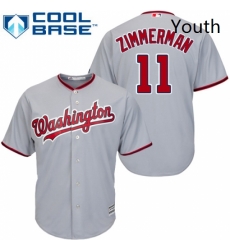Youth Majestic Washington Nationals 11 Ryan Zimmerman Authentic Grey Road Cool Base MLB Jersey Youth Majestic Washington Nationals 11 Ryan Zimmerman Authentic Grey Road Cool Base MLB Jersey