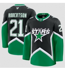 Men Dallas Stars  21 Jason Robertson Black 2025 26 Alternate Stitched Hockey Jersey