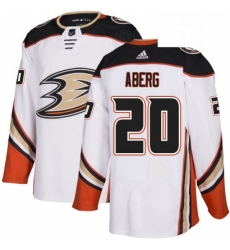 Mens Adidas Anaheim Ducks 20 Pontus Aberg White Road Authentic Stitched NHL Jersey Mens Adidas Anaheim Ducks 20 Pontus Aberg White Road Authentic Stitched NHL Jersey
