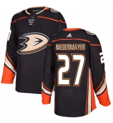 Mens Adidas Anaheim Ducks 27 Scott Niedermayer Authentic Black Home NHL Jersey 