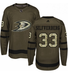 Mens Adidas Anaheim Ducks 33 Jakob Silfverberg Premier Green Salute to Service NHL Jersey Mens Adidas Anaheim Ducks 33 Jakob Silfverberg Premier Green Salute to Service NHL Jersey