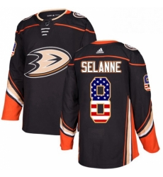 Mens Adidas Anaheim Ducks 8 Teemu Selanne Authentic Black USA Flag Fashion NHL Jersey Mens Adidas Anaheim Ducks 8 Teemu Selanne Authentic Black USA Flag Fashion NHL Jersey