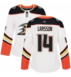 Womens Adidas Anaheim Ducks 14 Jacob Larsson Authentic White Away NHL Jersey Womens Adidas Anaheim Ducks 14 Jacob Larsson Authentic White Away NHL Jersey