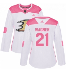 Womens Adidas Anaheim Ducks 21 Chris Wagner Authentic WhitePink Fashion NHL Jersey Womens Adidas Anaheim Ducks 21 Chris Wagner Authentic WhitePink Fashion NHL Jersey