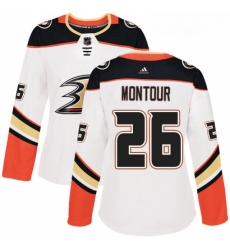 Womens Adidas Anaheim Ducks 26 Brandon Montour Authentic White Away NHL Jersey Womens Adidas Anaheim Ducks 26 Brandon Montour Authentic White Away NHL Jersey