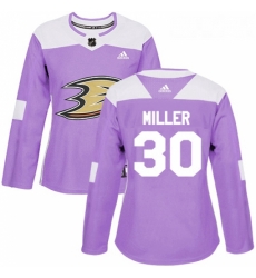 Womens Adidas Anaheim Ducks 30 Ryan Miller Authentic Purple Fights Cancer Practice NHL Jersey Womens Adidas Anaheim Ducks 30 Ryan Miller Authentic Purple Fights Cancer Practice NHL Jersey