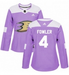 Womens Adidas Anaheim Ducks 4 Cam Fowler Authentic Purple Fights Cancer Practice NHL Jersey Womens Adidas Anaheim Ducks 4 Cam Fowler Authentic Purple Fights Cancer Practice NHL Jersey