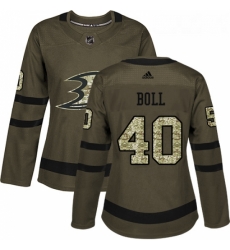 Womens Adidas Anaheim Ducks 40 Jared Boll Authentic Green Salute to Service NHL Jersey Womens Adidas Anaheim Ducks 40 Jared Boll Authentic Green Salute to Service NHL Jersey