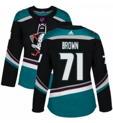 Womens Adidas Anaheim Ducks 71 JT Brown Authentic Black Teal Third NHL Jersey Womens Adidas Anaheim Ducks 71 JT Brown Authentic Black Teal Third NHL Jersey