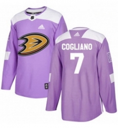 Youth Adidas Anaheim Ducks 7 Andrew Cogliano Authentic Purple Fights Cancer Practice NHL Jersey Youth Adidas Anaheim Ducks 7 Andrew Cogliano Authentic Purple Fights Cancer Practice NHL Jersey