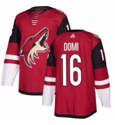Mens Adidas Arizona Coyotes 16 Max Domi Premier Burgundy Red Home NHL Jersey Mens Adidas Arizona Coyotes 16 Max Domi Premier Burgundy Red Home NHL Jersey