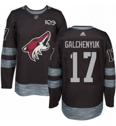 Mens Adidas Arizona Coyotes 17 Alex Galchenyuk Black 1917 2017 100th Anniversary Stitched NHL Jersey Mens Adidas Arizona Coyotes 17 Alex Galchenyuk Black 1917 2017 100th Anniversary Stitched NHL Jersey