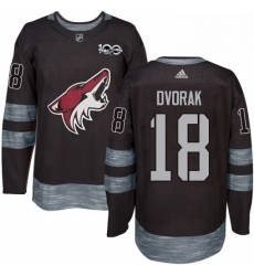 Mens Adidas Arizona Coyotes 18 Christian Dvorak Authentic Black 1917 2017 100th Anniversary NHL Jersey Mens Adidas Arizona Coyotes 18 Christian Dvorak Authentic Black 1917 2017 100th Anniversary NHL Jersey