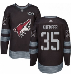 Mens Adidas Arizona Coyotes 35 Darcy Kuemper Authentic Black 1917 2017 100th Anniversary NHL Jersey Mens Adidas Arizona Coyotes 35 Darcy Kuemper Authentic Black 1917 2017 100th Anniversary NHL Jersey