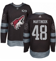 Mens Adidas Arizona Coyotes 48 Jordan Martinook Premier Black 1917 2017 100th Anniversary NHL Jersey Mens Adidas Arizona Coyotes 48 Jordan Martinook Premier Black 1917 2017 100th Anniversary NHL Jersey
