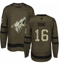 Youth Adidas Arizona Coyotes 16 Max Domi Authentic Green Salute to Service NHL Jersey Youth Adidas Arizona Coyotes 16 Max Domi Authentic Green Salute to Service NHL Jersey