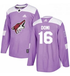 Youth Adidas Arizona Coyotes 16 Max Domi Authentic Purple Fights Cancer Practice NHL Jersey Youth Adidas Arizona Coyotes 16 Max Domi Authentic Purple Fights Cancer Practice NHL Jersey