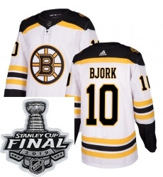 Mens Adidas Boston Bruins 10 Anders Bjork Authentic White Away NHL Jersey Mens Adidas Boston Bruins 10 Anders Bjork Authentic White Away NHL Jersey